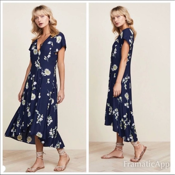 Free People Lost In You Floral Midi Dress - Picture 2 of 13